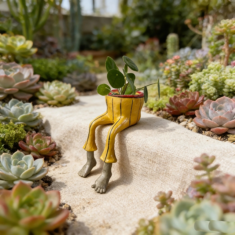 Plant Parental - Oryginalna ceramiczna doniczka w kształcie siedzących